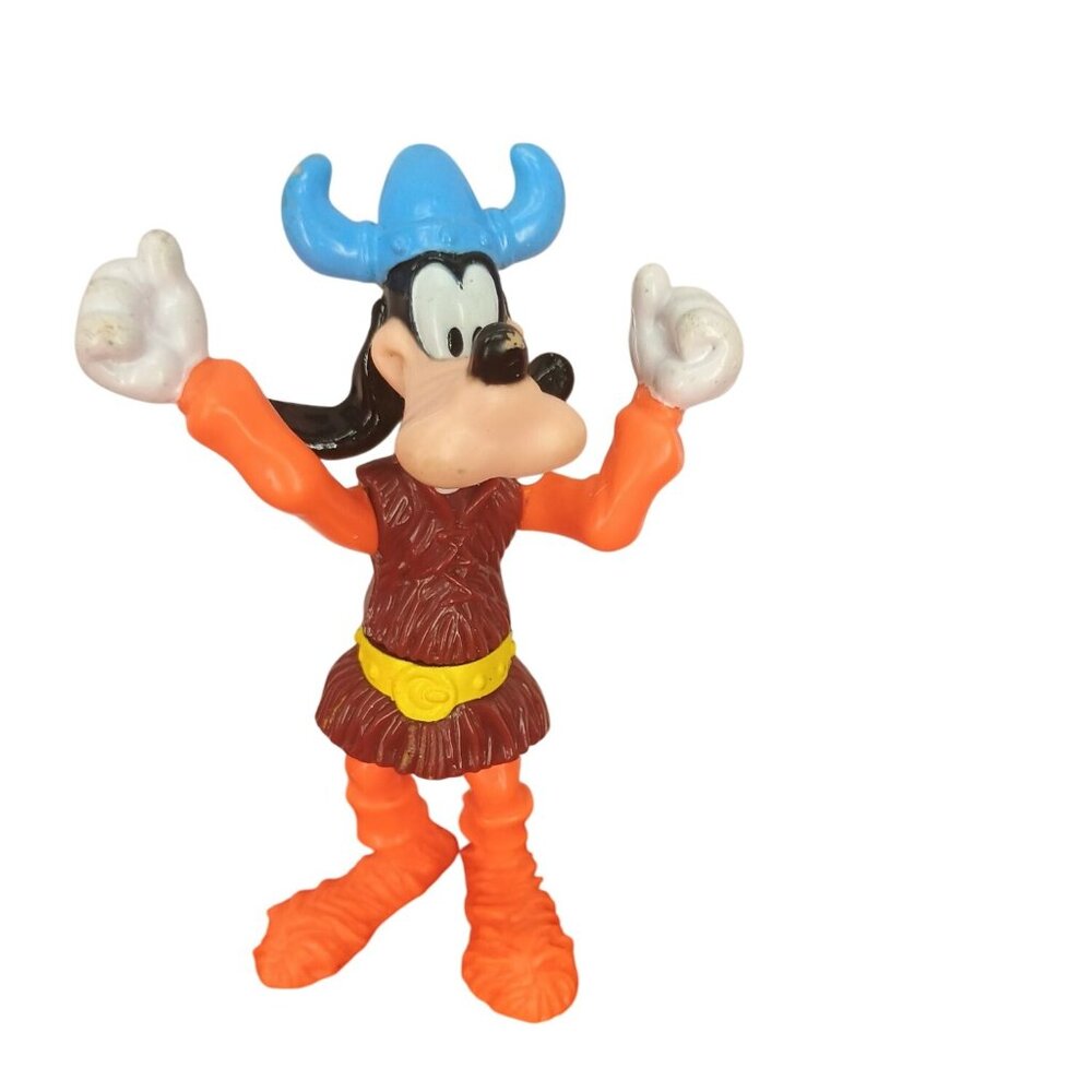 Vintage Disney Goofy Viking Figurine Toy